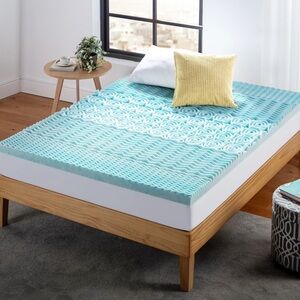 Zinus Spa Sensations 2" Green Tea Gel Memory Foam Zoned Support Mattress Topper